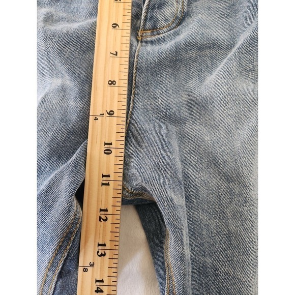 Avec Les Filles Med Wash Distressed Straight Leg Sz 31 button fly beach boho - Picture 11 of 12